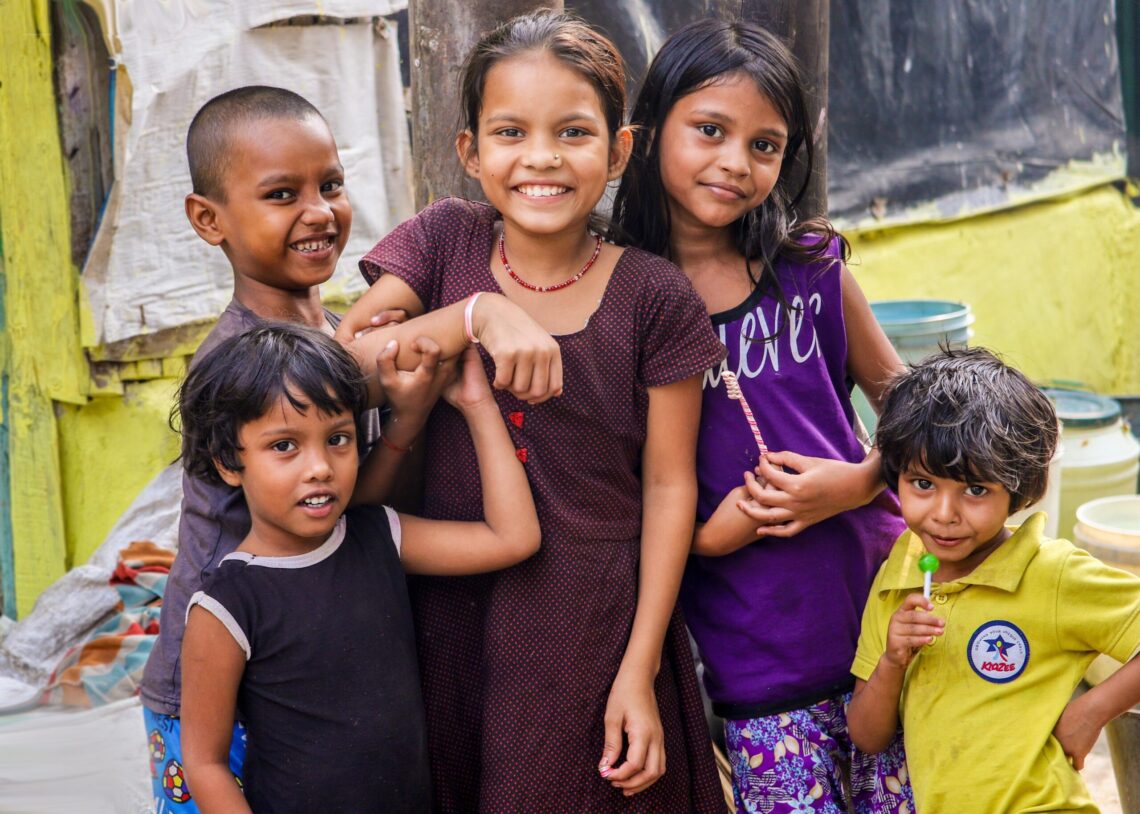Group of kids in India
